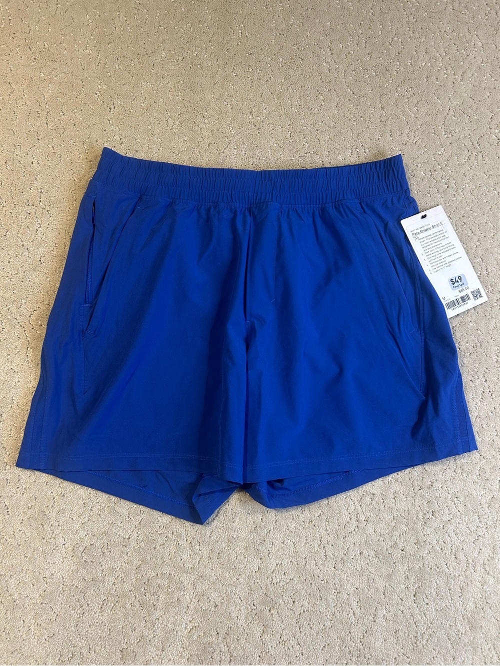 NWT Lululemon Pace Breaker Lined Shorts 5” LL Beach Ball Blue - Men’s M
